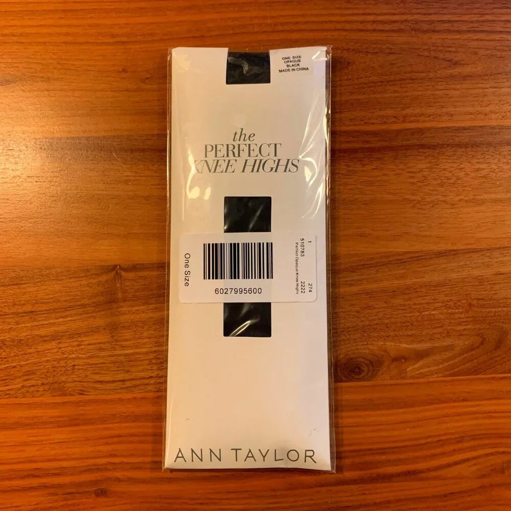 NWT - Ann Taylor Perfect Knee Highs in opaque black